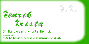 henrik krista business card